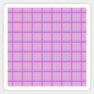 Pink and Pastel Plaid Pattern Sticker